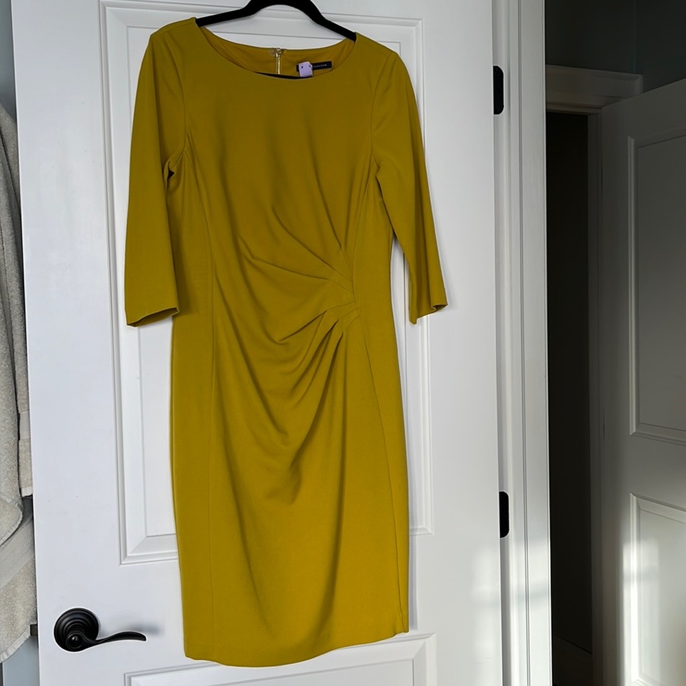 M&S chartreuse dress